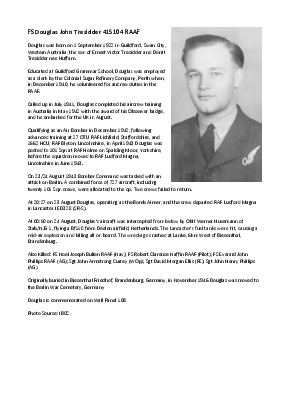 A preview of a PDF biography for Tresidder, Douglas John